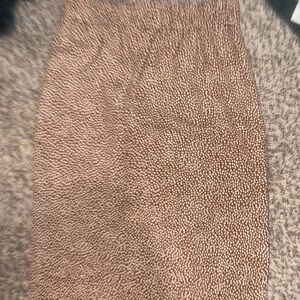 J. Crew Brown Textured Midi Skirt